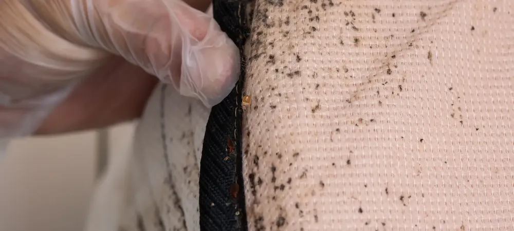 Someone Inspecting a Mattress for Bed Bugs