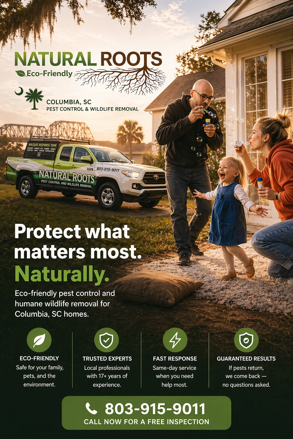 Natural Roots Pest Control & Wildlife Removal | Columbia, SC