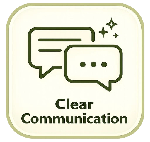 Clear communication icon